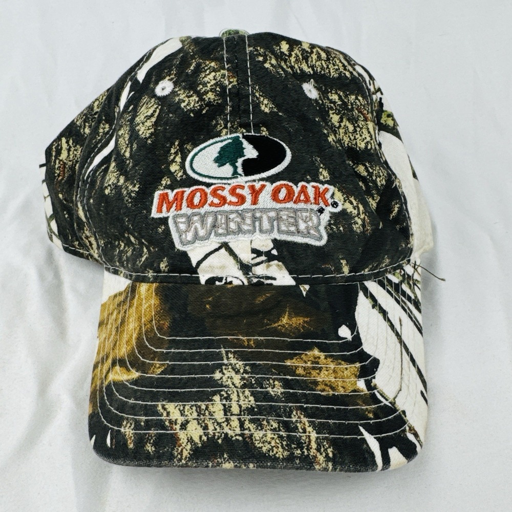 Mossy Oak Winter Camo Hunting Hat Outdoor Cap Snow Adjustable Strapback